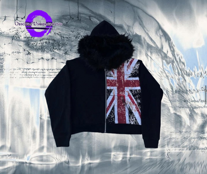 UK Anarchy Fur Hood Zip Up