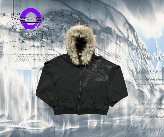 Harizaku Fur Hood Zip Up